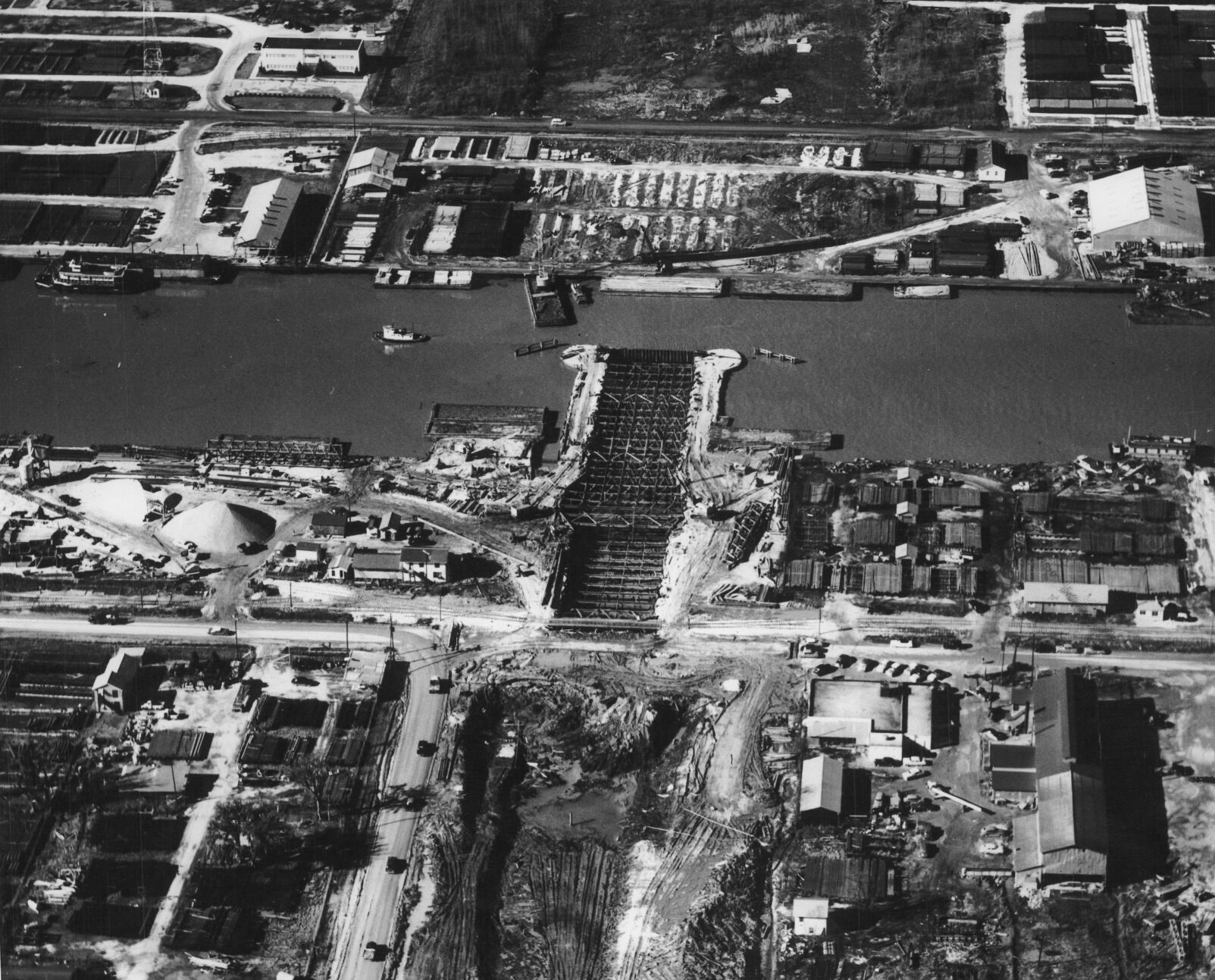 Harvey Tunnel construction in 1955